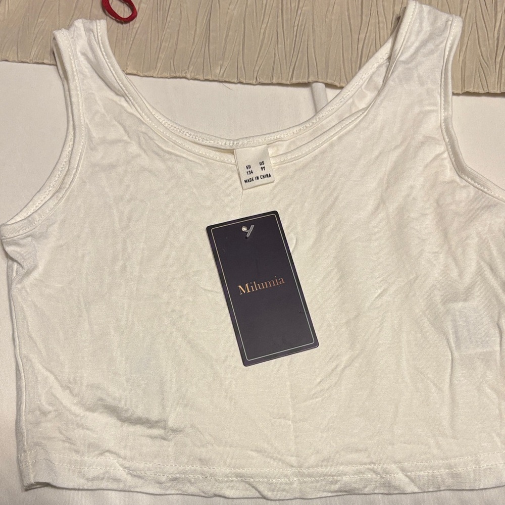 Milumia Women's White Tank Top